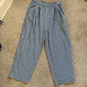 Urban outfitters blue gingham chef pants